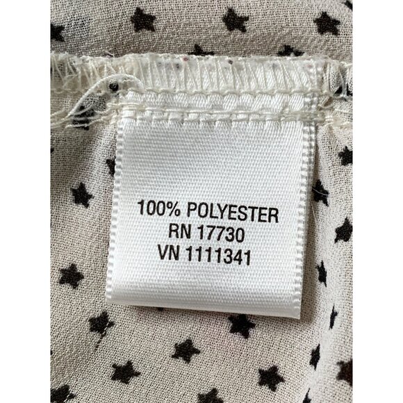 Converse Target S V-Neck Off-White Star Print Tiered Tunic Top RW10336 EUC - Picture 8 of 9